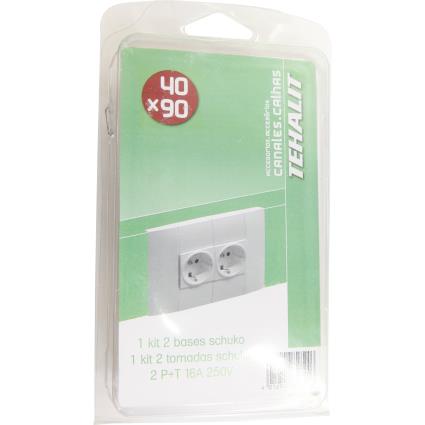 Adaptador tomada para calha 40X90MM  BRANCO