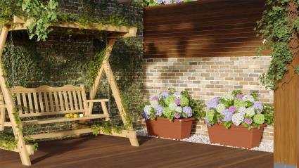 Floreira de resina VENEZIA XL 60CM BRANCO