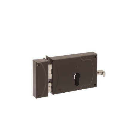 Fechadura de sobrepor METAIS CROMADOS 65X120 ESQUERDA