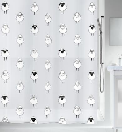 Cortina de duche  LANA 180X200 PRETA