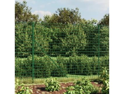 Cerca de Malha de Arame com Flange 2X10 M Verde VIDAXL