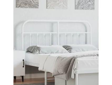 Cabeceira de Cama 150 Cm Metal Branco VIDAXL