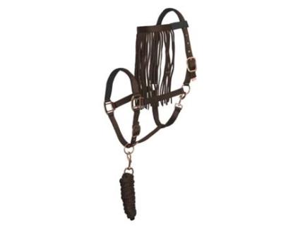 Conjunto de Cabresto de Nylon e Corda de Chumbo para Cavalo com Fita para Moscas IMPERIAL RIDING 1