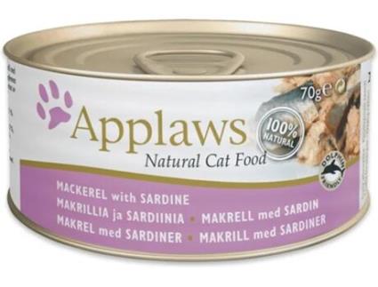 Ração para Gatos APPLAWS (156 g - Húmida - Adulto - Sabor: Cavala e Sardinha)