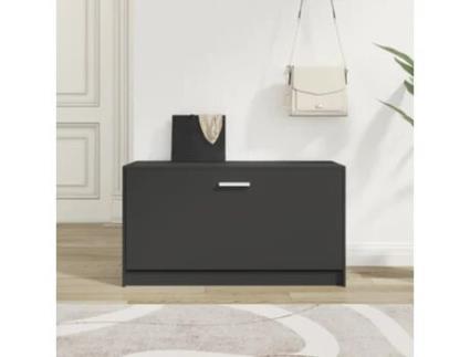 VIDAXL Banco Sapateira 80x24x45 cm Derivados De Madeira Preto