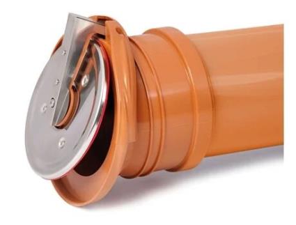 Válvula de Flap de Verificação de Plástico PVC de 110mm com Fecho Automático para Drenagem Final, Prevenção de Retrocesso