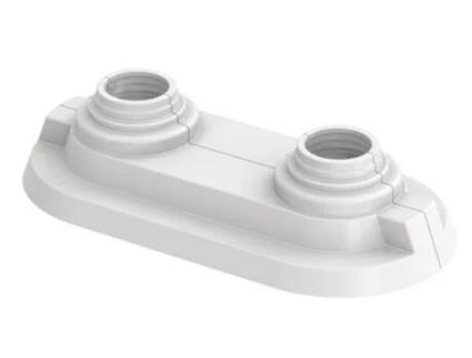 Colar Roseta Duplo Branco para Cobrir Orifícios de Tubo, Esconder Lacunas Universal 14-20mm