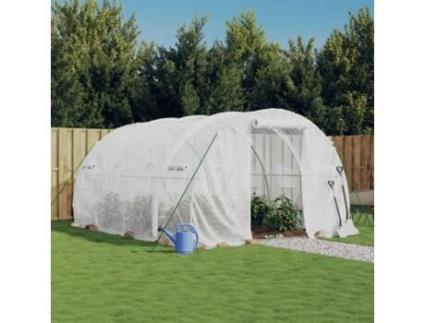 Estufa com Estrutura de Aço 12 M² 4X3X2 M Branco VIDAXL