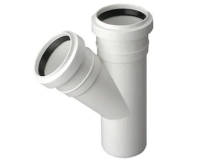Conector de T de Instalação de Esgoto com Diâmetro de Tubo de 32/32mm e Ângulo de 67 Graus
