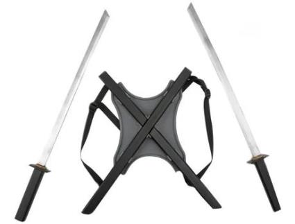 Arma DISFRAZZES Sabre Ninja Duplo Com Capas Traseiras