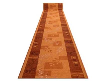 Passadeira Antiderrapante DYWANY LUSZCZOW (67 x 1400 cm - Polipropileno - Laranja)