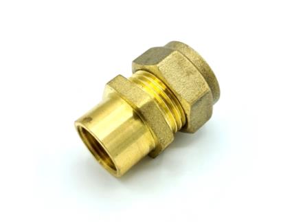 Cotovelo Acoplador Fêmea G3/8 de 15 mm x G3/8, Adaptador de Encaixe de Compressão de Latão, Conector Reta