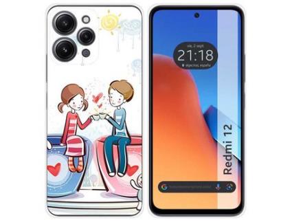 Capa de silicone Xiaomi Redmi 12 Design Café Desenhos TUMUNDOSMARTPHONE