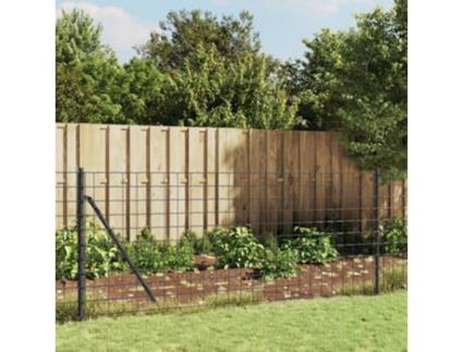 Cerca de Malha de Arame 1.1X25 M Aço Galvanizado Antracite VIDAXL