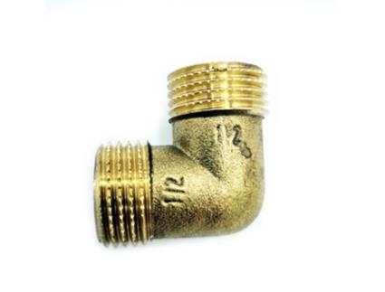 Adaptador Cotovelo Macho de Latão para Tubo de Água, Conector de União Roscado BSP de 1/2 Polegada