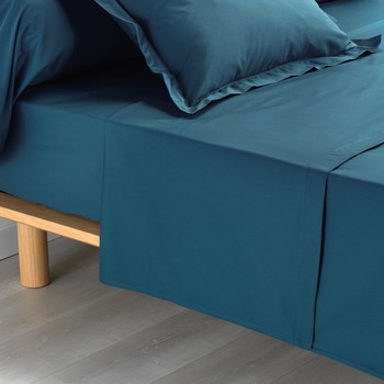 Lençol de cima PERCALINE  Azul Disponível em tamanho para senhora. 240x300 cm.Casa >Lençol de cima