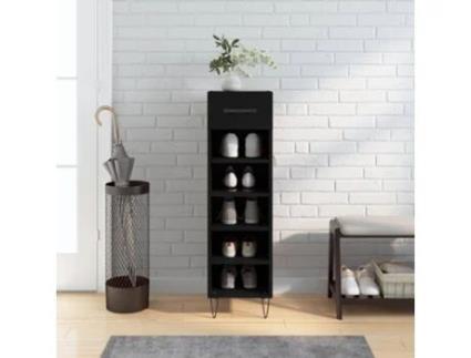 Sapateira 30X35X105 Cm Derivados de Madeira Preto VIDAXL
