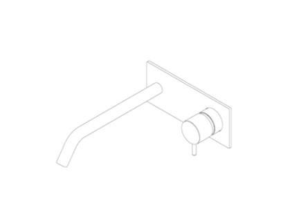 Misturadora de Encastrar de Lavatório Completa com Bica 220Mm Dtlpd2.2Cr Drop Cromada PADIMAT