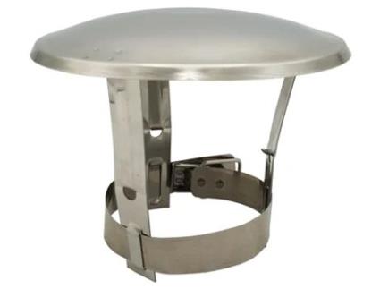 Proteção Anti-Inundações de Tubo de Chaminé em Aço Inoxidável 140-180 mm, Tampa Protetora de Chuva para Tubo de Chaminé