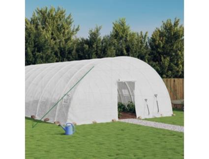 Estufa com Estrutura de Aço 96 M² 16X6X2.85 M Branco VIDAXL