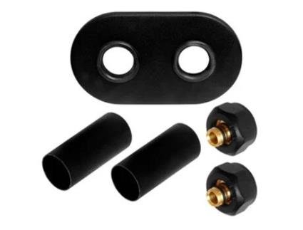 Colar Preto 2X Conectores Pex Conjunto de Máscara de Radiador Cobertura Decorativa Aquecedor