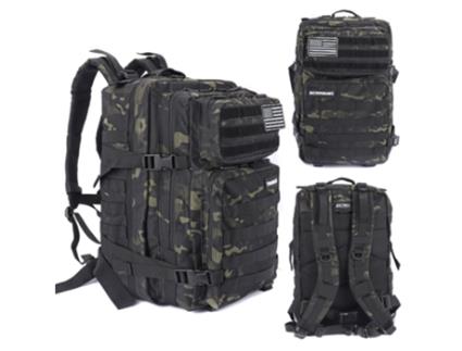 Mochila Tática ELITRAINX 25L Preto Camuflagem