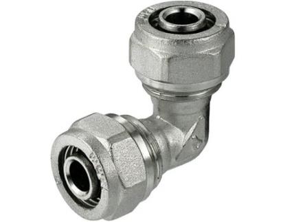 Acoplador de Compressão de Latão de 16 mm x 16 mm para Tubo PEX