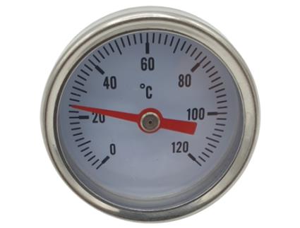 Termómetro de Temperatura 1/4 de Polegada Entrada Traseira 0-120 °C Mostrador Frontal de 40 mm