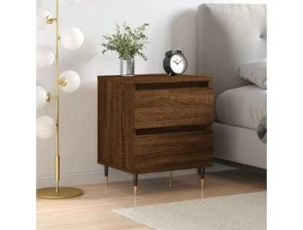 Mesa Cabeceira 40X35X50 Cm Derivados Madeira Carvalho Castanho VIDAXL