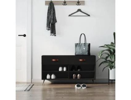 Banco Sapateira 102X35X55 Cm Derivados de Madeira Preto VIDAXL