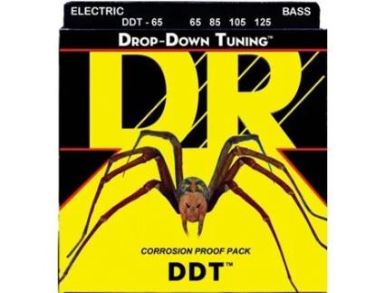 Jogo de Cordas Baixo Elétrico DR DDT-65 Drop Down Tuning (.065 - .085 - .0105 - .0125 - Aço Inoxidável)