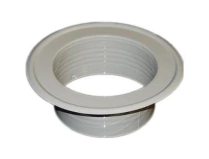 Placa de Parede de Tubo de Ventilação Metálica em Espigão Branco de Diâmetro 135 mm