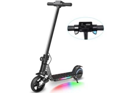 Trotinete Elétrica NEI-WAI S5 Preto para Criança Vel.Máxima:14 Km/H Autonomia: 8 Km Dobrável