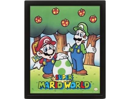 Moldura Lenticular 3D PYRAMID Super Mario Word Mario And Luigi