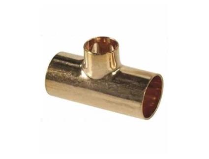 Acessório de Tubo Tê Junção de Cobre para Solda 22X18X22 mm Instalação de Água