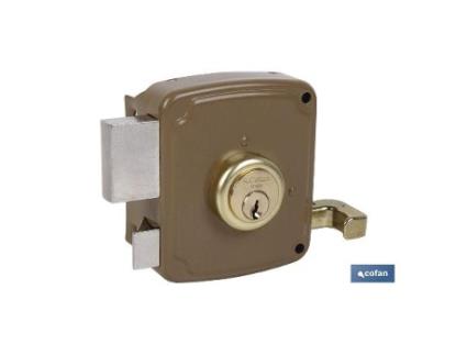Cerradura sobreponer c/cerradero 100mm derecha