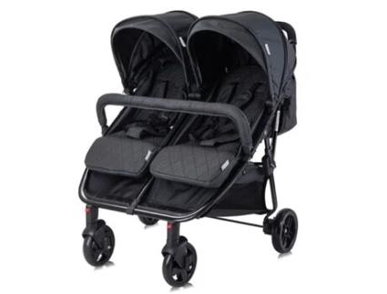 Carrinho De Bebé Gémeo Black LORELLI Duo