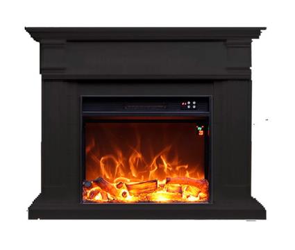 Mpc CAMINO CALDERA Lareira de chão com estrutura e queimador eléctrico de 1500W, preto