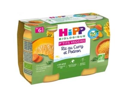 Arroz P'Tits com Curry de Legumes e Abóbora de 6 Meses Orgânico 2 Panelas HIPP