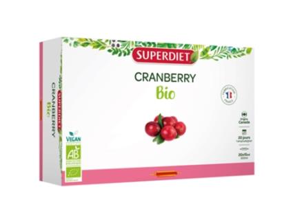 Cranberry Orgânico 20 Ampolas. SUPERDIET