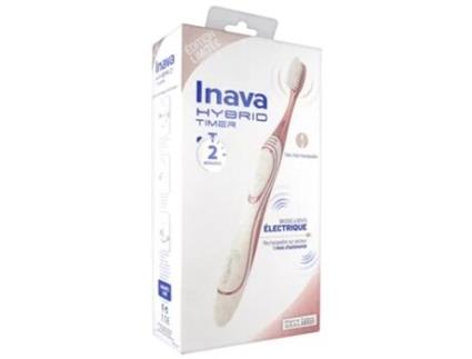 Escova de dentes elétrica INAVA Hybrid Timer Edição Limitada Cor: Rosa e Branco