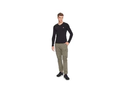 T-Shirt de Homem GUESS Vn Core Algodão Preto (M)