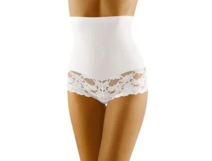 Slips de Mulher WOLBAR Hipster Corpete Alta Modelador Renda Branco (M)