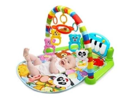 Tapete de Atividades Musicais para Bebês 4 em 1 Piano Tapete de Ginástica Brinquedos Removíveis Tapete Multifuncional B.LIVEM