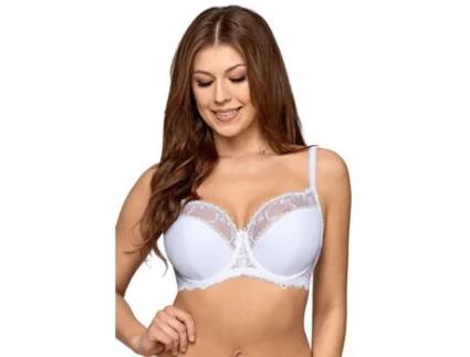 Soutien de Mulher AVA Armação Lingerie Bordado Semi Almofadado Branco (80B)