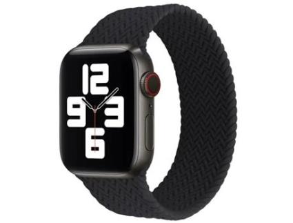 Bracelete Solo Nylon para Apple Watch Series 7 41Mm Pulso:142-152Mm Preto GIFT4ME