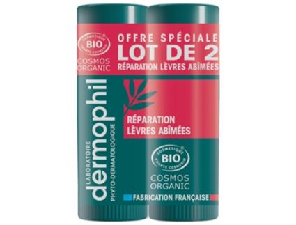 Bio Stick Lote Reparador de Lábios Danificados de 2 X 4 G DERMOPHIL INDIEN