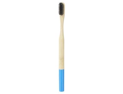 Escova de dentes média Charcoal Coco Natural Bamboo Cor: Azul DENTI SMILE