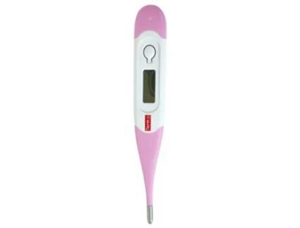Termômetro médico eletrônico com sonda flexível Cor: Rosa TORM