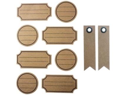 Adesivos + Etiquetas GRAINE CRÉATIVE Kraft com Ponteado